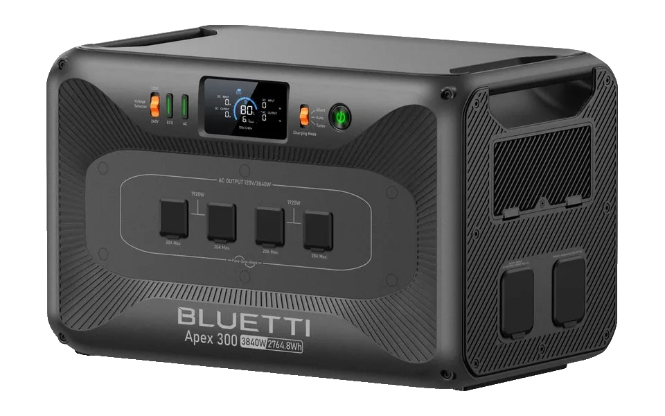 BLUETTI Apex 300, angled front view